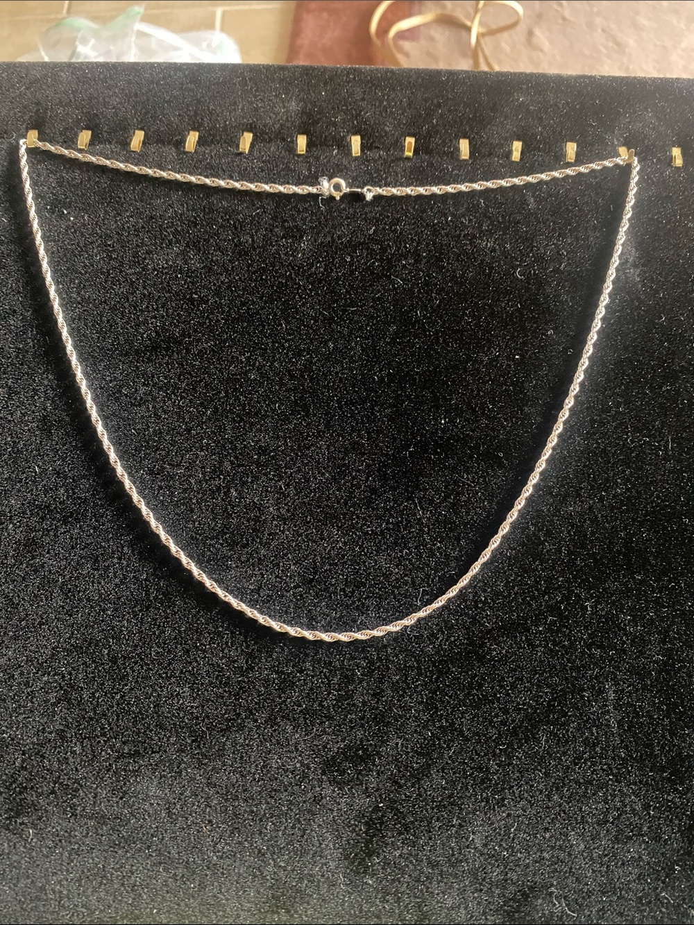 Sterling Silver vintage Rope Necklace 26” Vintage